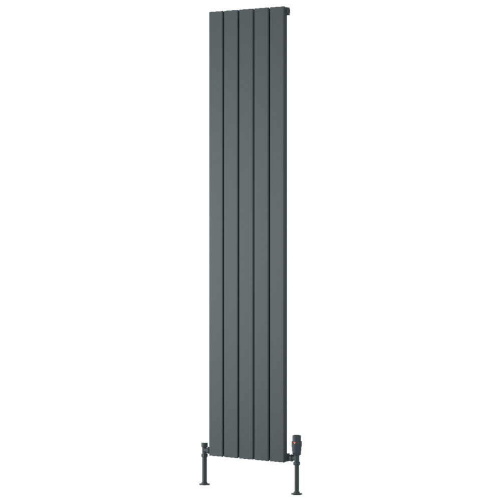 Reina Piatto 1800 x 370mm Anthracite Vertical Aluminium Single Radiator
