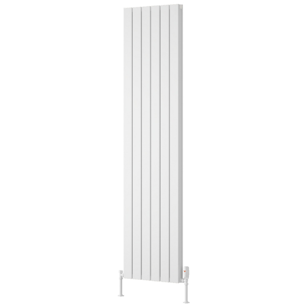 Reina Piatto 1800 x 445mm White Vertical Aluminium Double Radiator