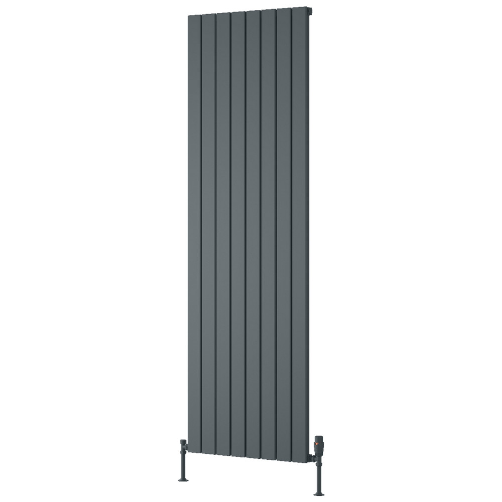 Reina Piatto 1800 x 595mm Anthracite Vertical Aluminium Single Radiator