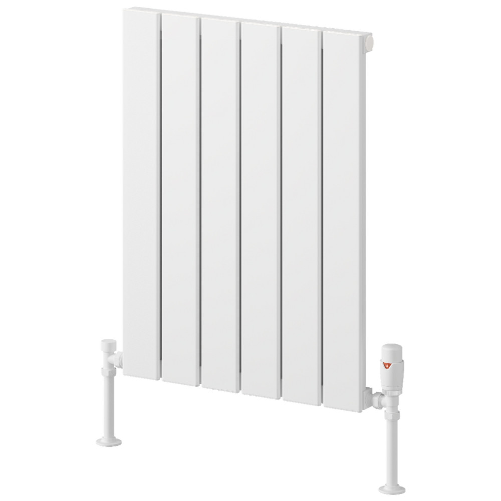 Reina Piatto 600 x 445mm White Horizontal Aluminium Single Radiator