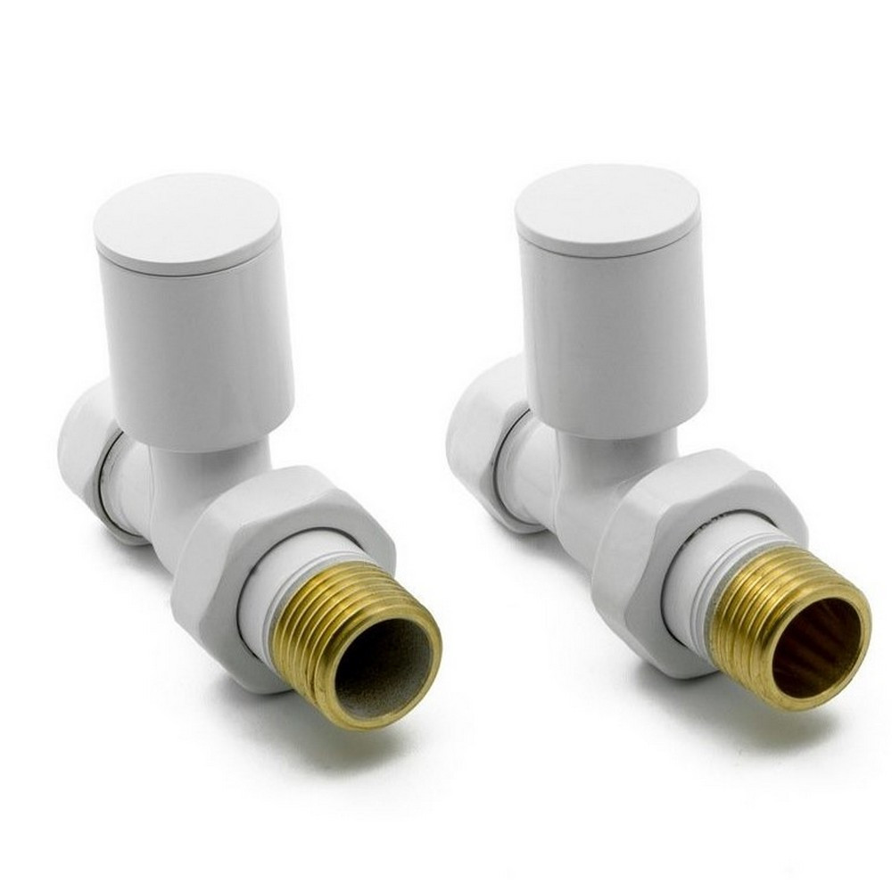 Reina Portland Straight White Radiator Valve