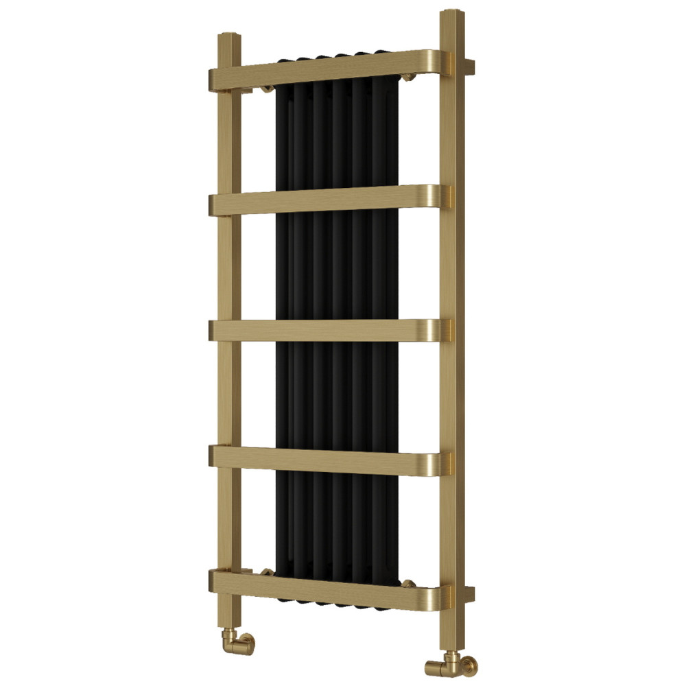 Reina Regina 1200 x 550mm Brushed Brass Heated Towel Rail