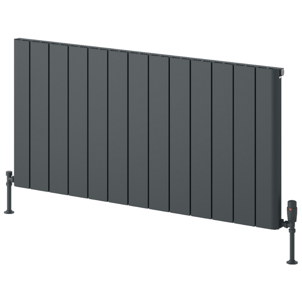 Reina Resia 600 x 1230mm Anthracite Horizontal Aluminium Radiator