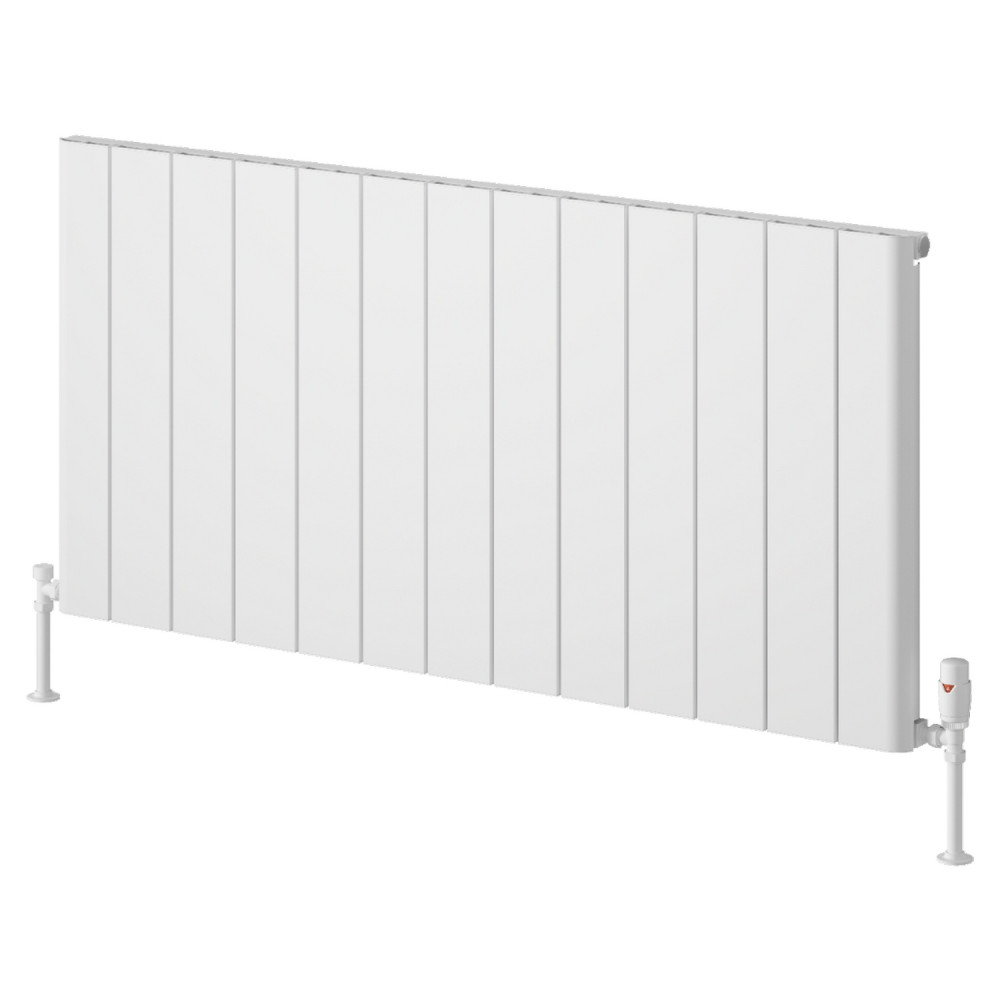 Reina Resia 600 x 1230mm White Horizontal Aluminium Radiator