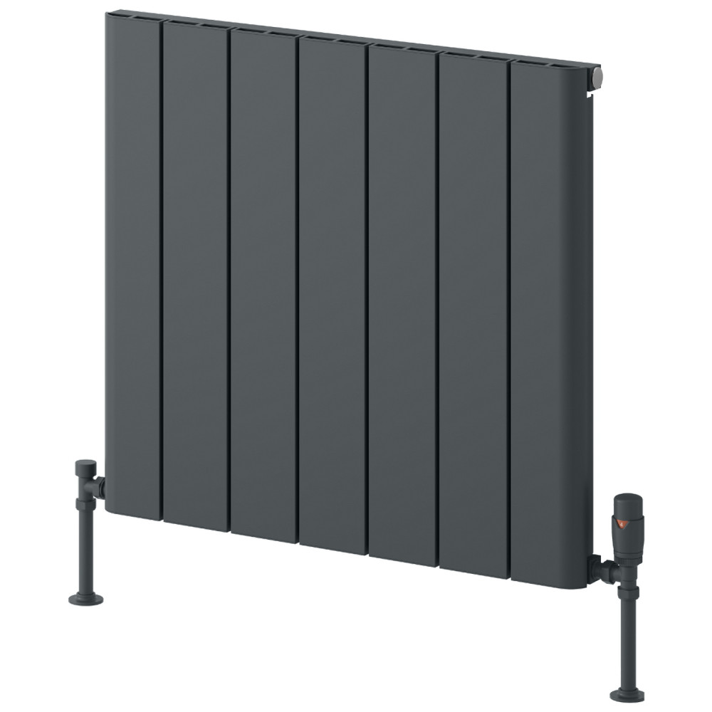 Reina Resia 600 x 660mm Anthracite Horizontal Aluminium Radiator