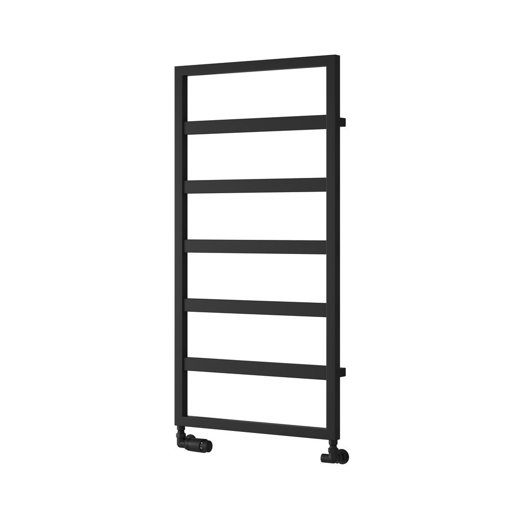 Reina Rezzo Mild Steel Heated Towel Rail 1100 x 550mm in Black