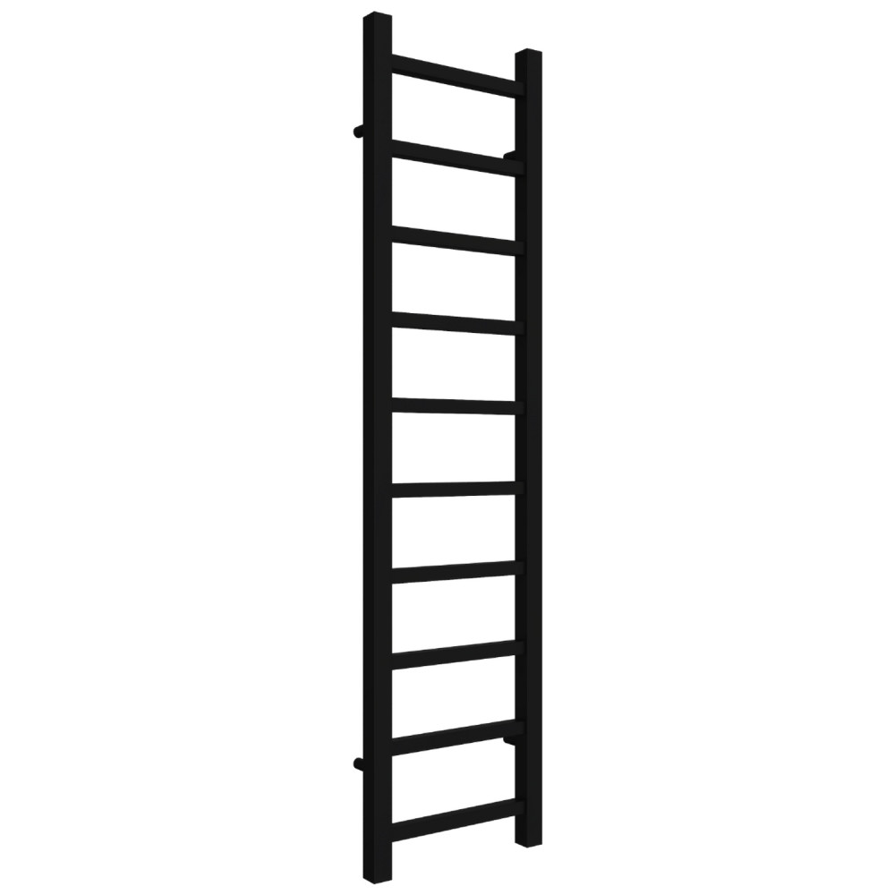 Reina Serena Mild Steel 1200 x 300mm Heated Towel Rail in Black