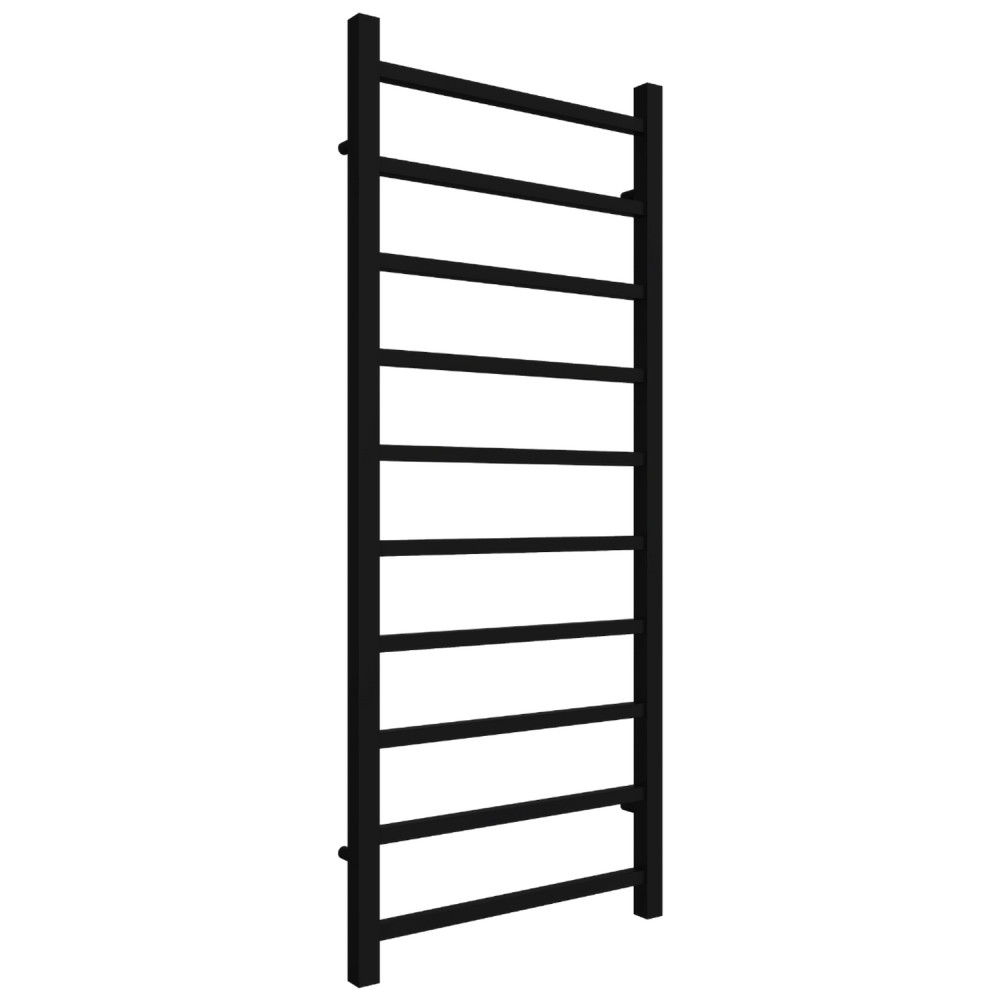 Reina Serena Mild Steel 1200 x 500mm Heated Towel Rail in Black
