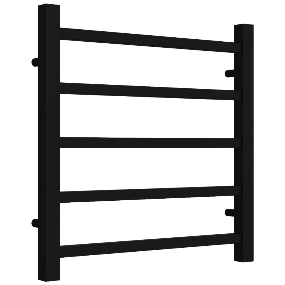 Reina Serena Mild Steel 500 x 500mm Heated Towel Rail in Black