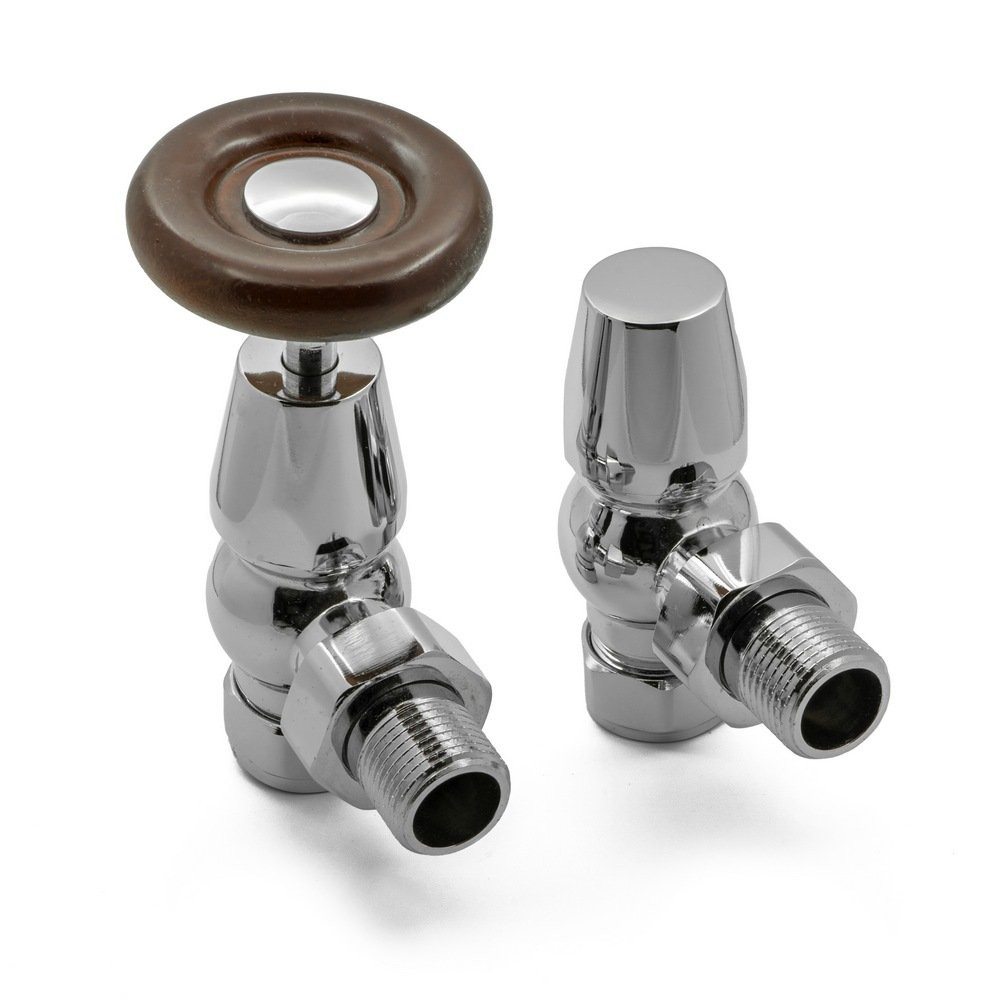 Reina Surrey Chrome Angled Radiator Valves