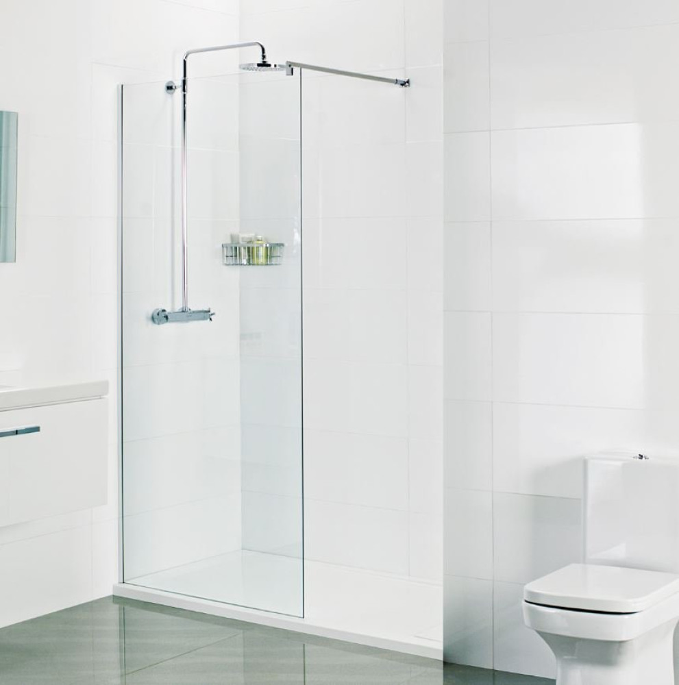 Roman 10mm Corner 600mm Wetroom Shower Panel