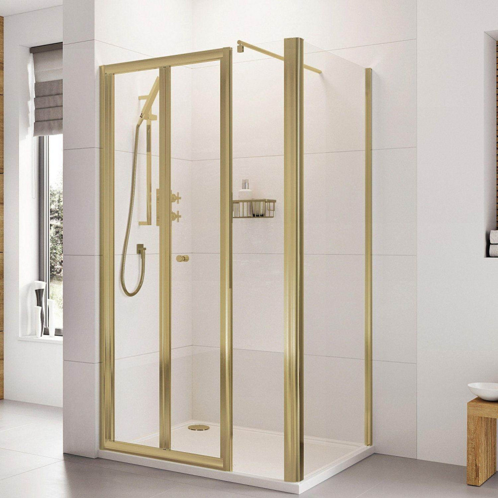 Roman Haven6 Brushed Brass 800mm Bifold Shower Door