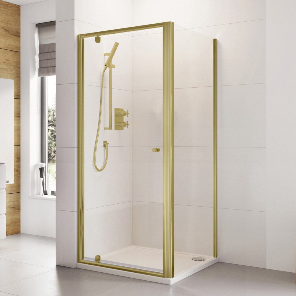 Roman Haven6 Brushed Brass 900mm Pivot Shower Door