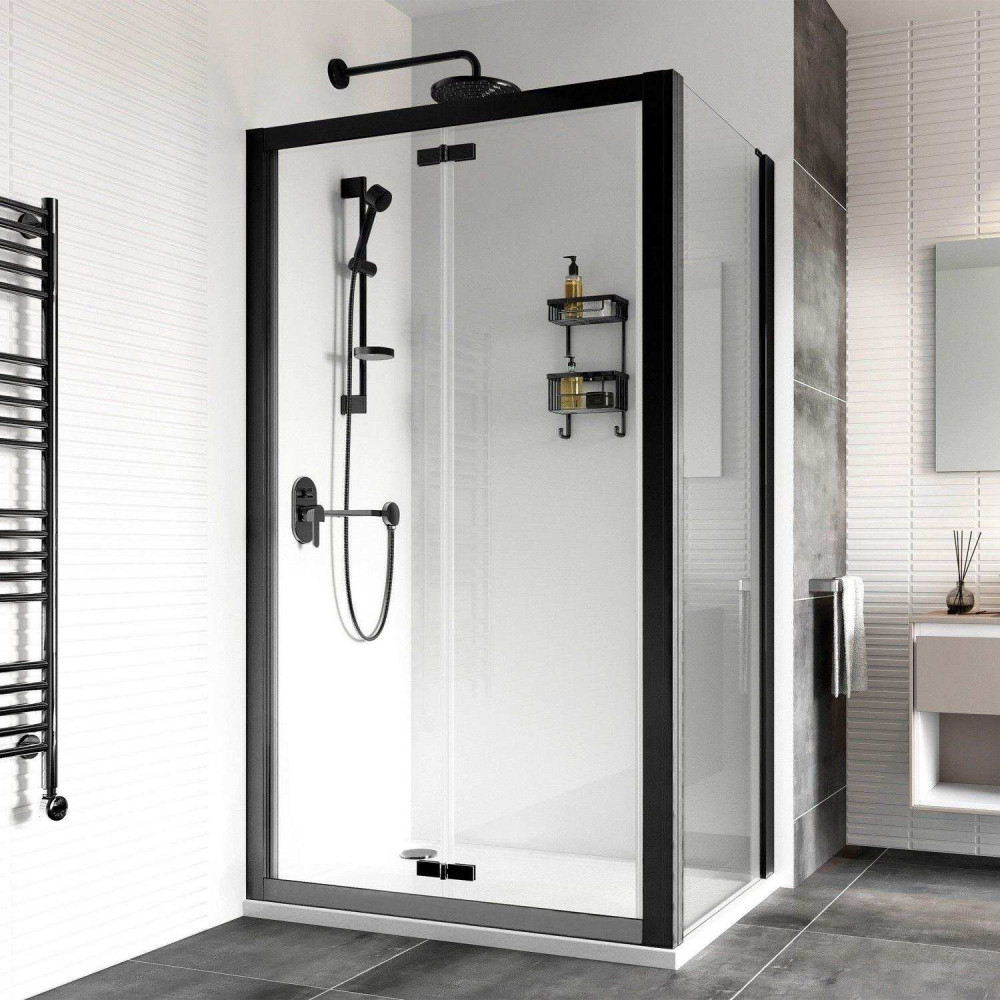 Roman Haven8 Matt Black 760mm Bifold Shower Door