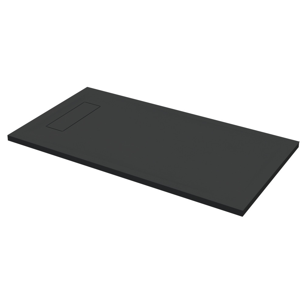 Roman Infinity Slate Black 1500 x 800mm Rectangular Shower Tray (1)