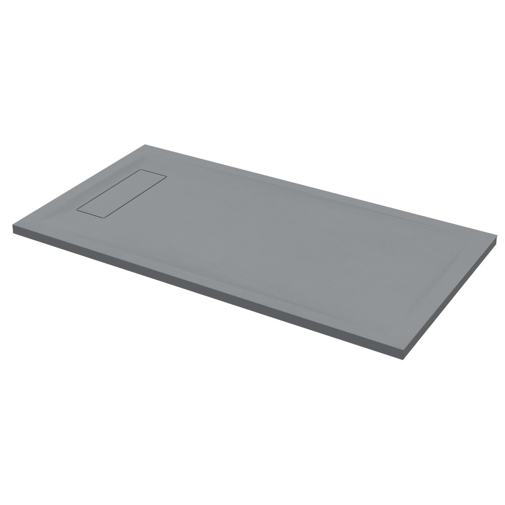 Roman Infinity Slate Grey 1000 x 800mm Rectangular Shower Tray (1)