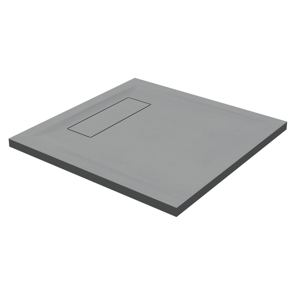 Roman Infinity Slate Grey 800 x 800mm Square Shower Tray (1)
