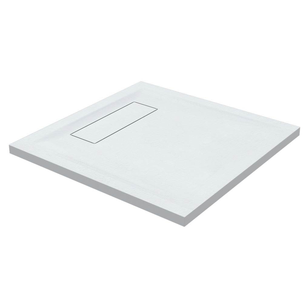 Roman Infinity Slate White 800 x 800mm Square Shower Tray (1)
