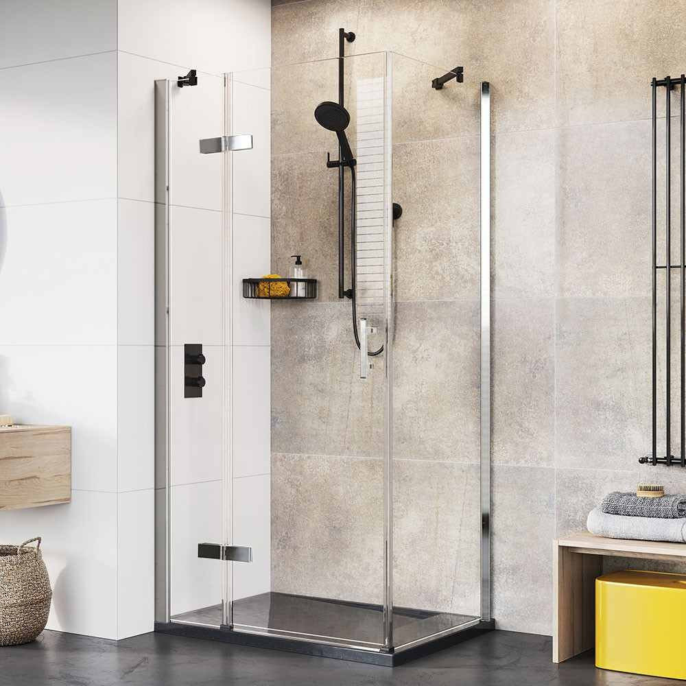 Roman Innov8 1000 x 900mm Chrome Hinged Shower Enclosure