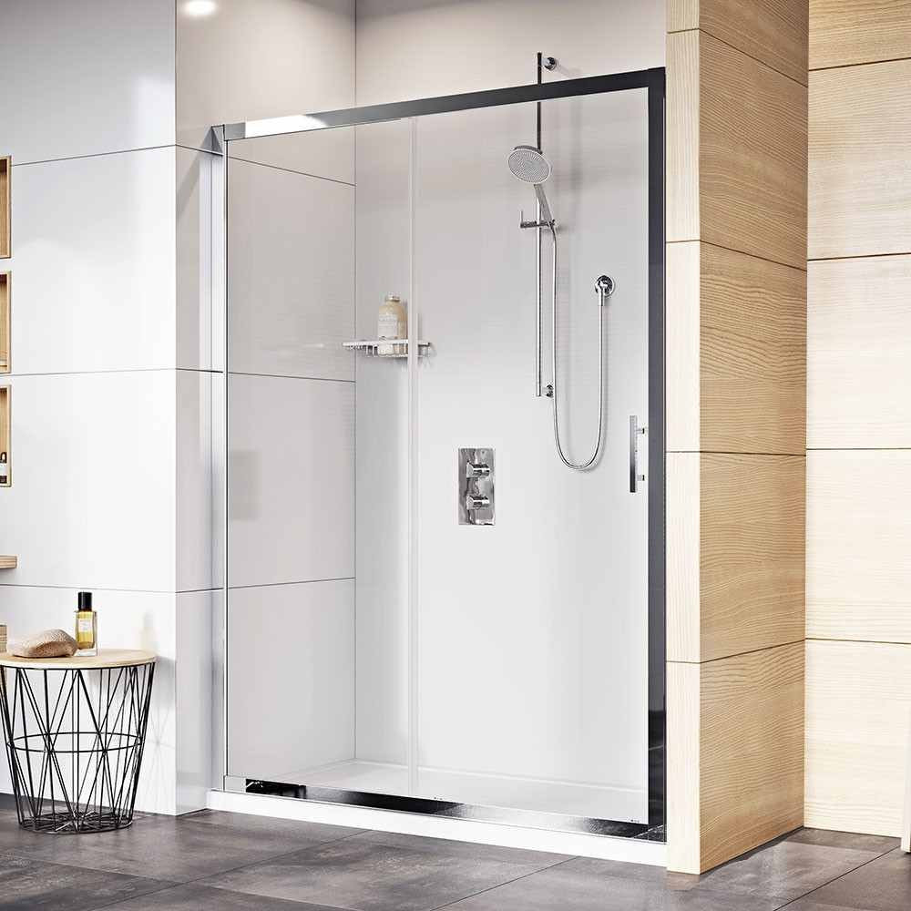 Roman Innov8 1700mm Sliding Shower Door Chrome Alcove Fitting