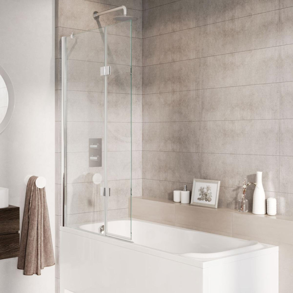 Roman Innov8 910mm Left Hand Folding Bath Screen