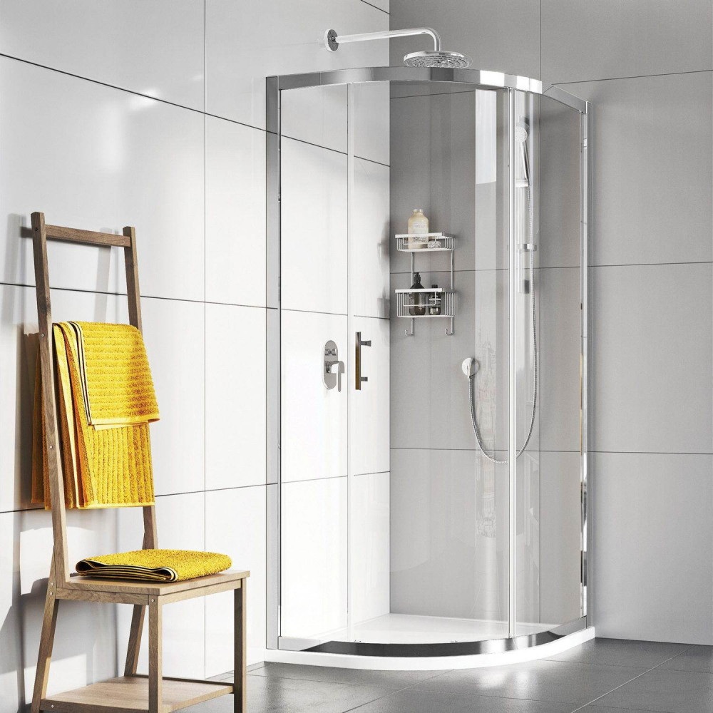 Roman Innov8 Chrome 1200 x 800mm Offset Quadrant Shower Enclosure