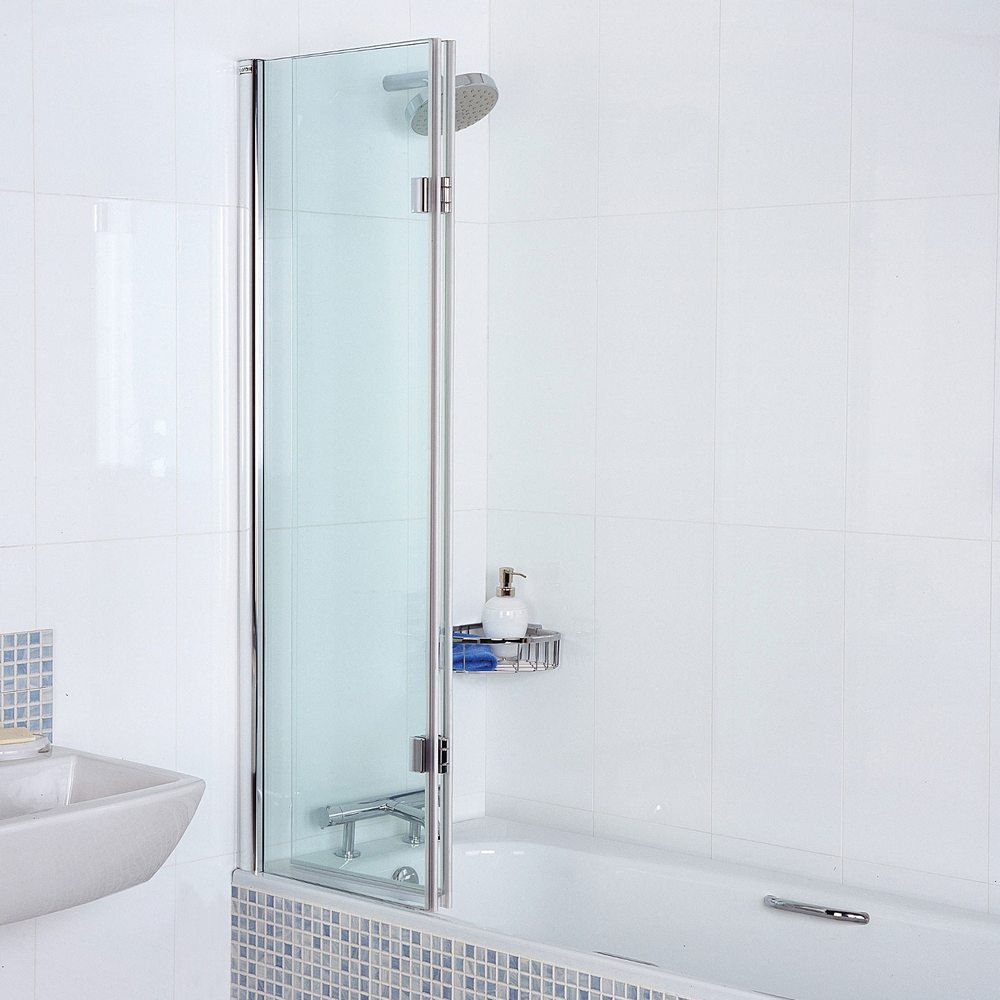 Roman Innov8 Inward Folding LH Bath Screen Silver