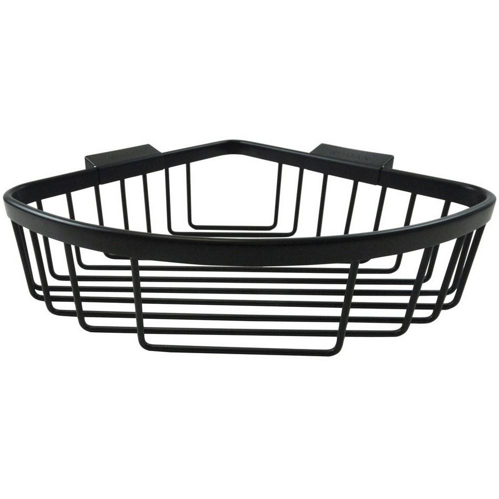 Roman Large Curved Black Corner Basket