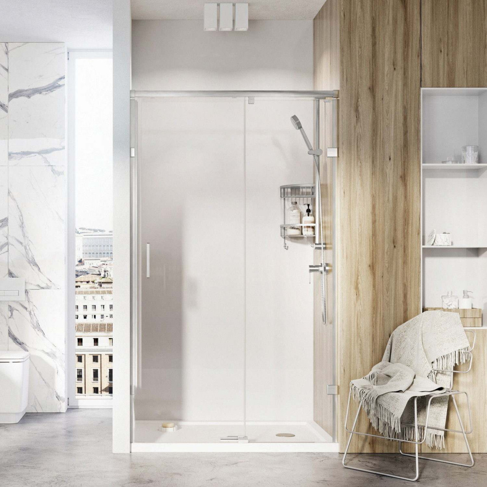 Roman Liberty 1200mm Chrome Left Hand Alcove Sliding Shower Door