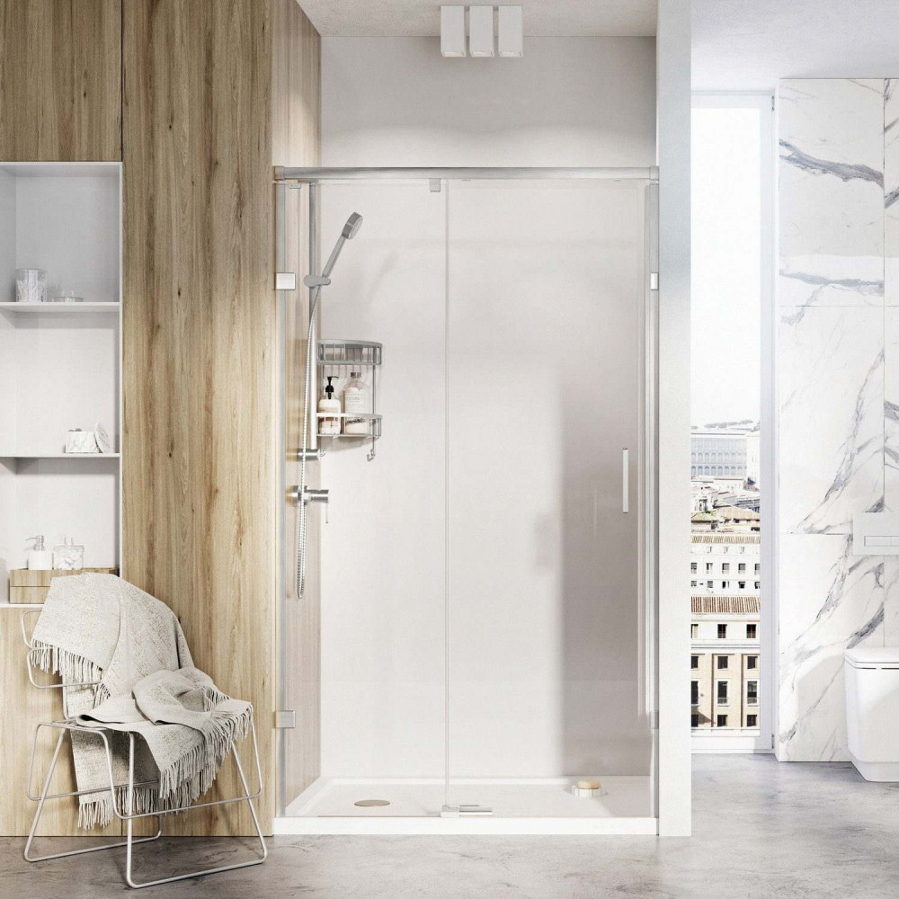 Roman Liberty 1700mm Chrome Right Hand Alcove Sliding Shower Door