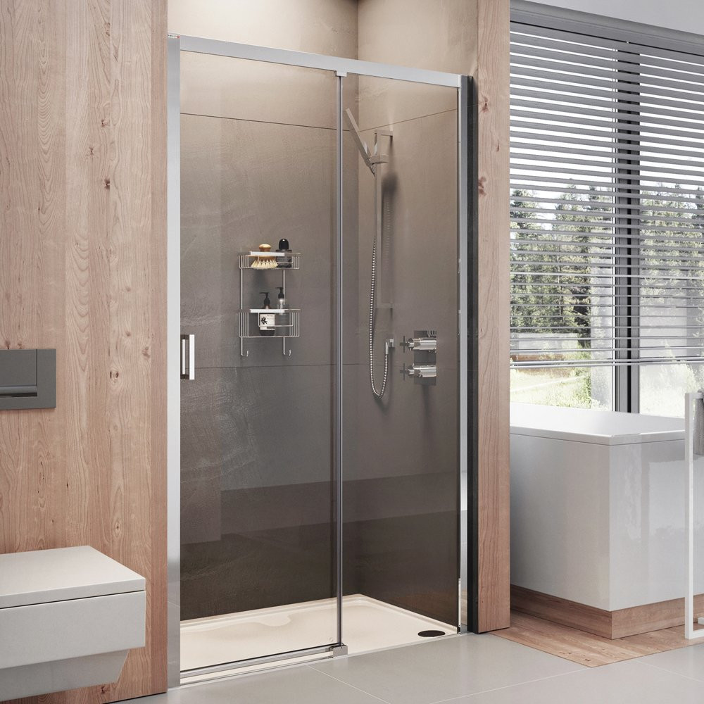 Roman Lumin8 1400mm Level Access Sliding Door Shower Enclosure