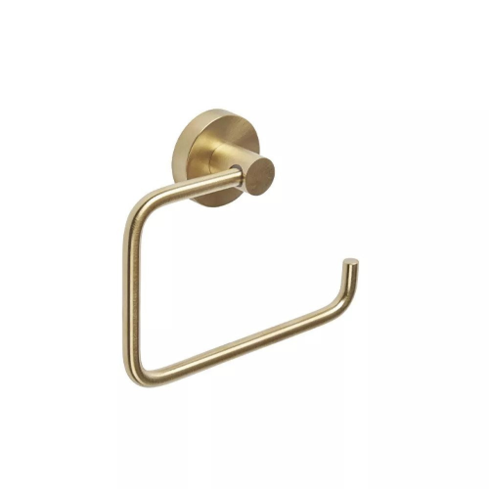 Roper Rhodes Capital Round Brushed Brass Toilet Roll Holder