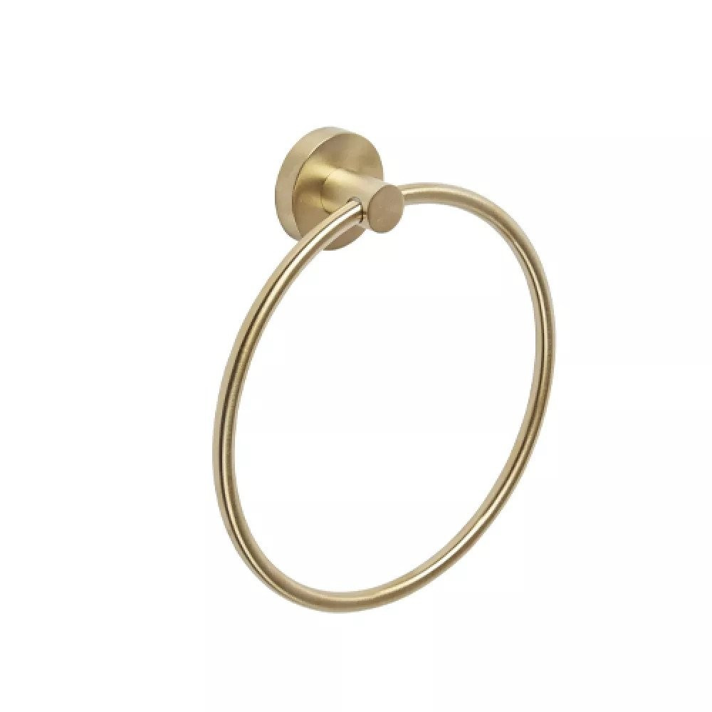 Roper Rhodes Capital Round Brushed Brass Towel Ring