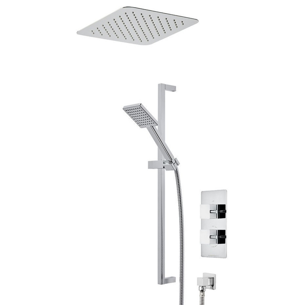 Roper Rhodes Event Square Dual Function Shower System With Ceiling Rainfall Shower