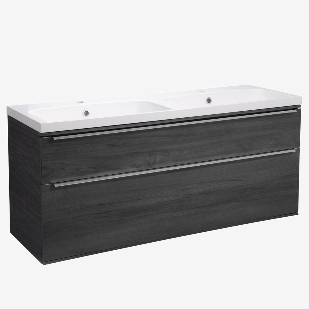 Roper Rhodes Scheme 1200mm Umbra Wall Mounted Double Drawer Unit with Basin