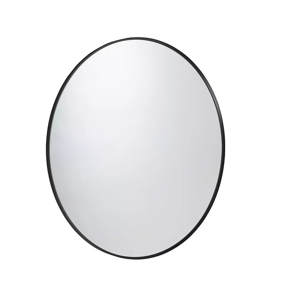 Roper Rhodes Thesis 600mm Black Framed Rounded Bathroom Mirror