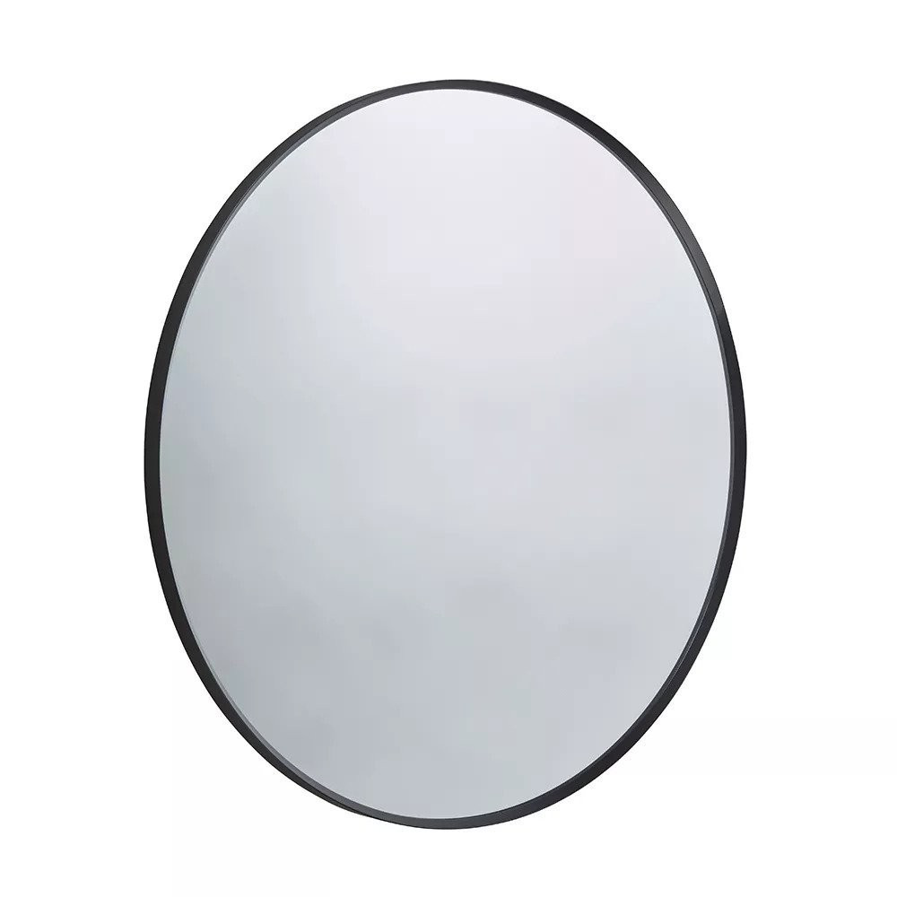 Roper Rhodes Thesis 800mm Black Framed Rounded Bathroom Mirror