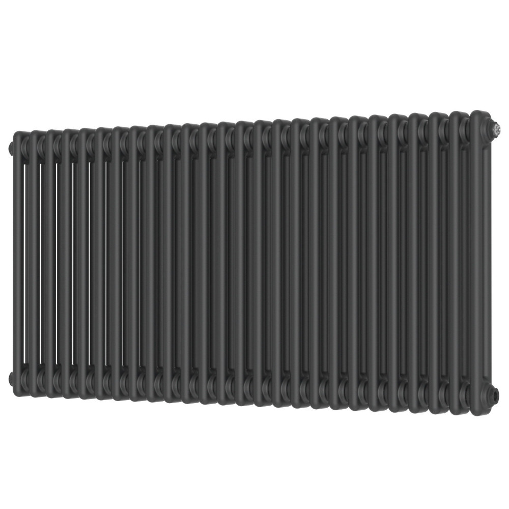 Scudo 600 x 1190mm 2 Column Horizontal Radiator in Anthracite
