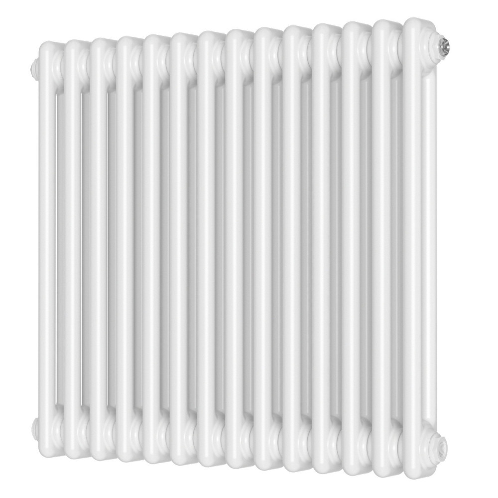 Scudo 600 x 650mm 2 Column Horizontal Radiator in White