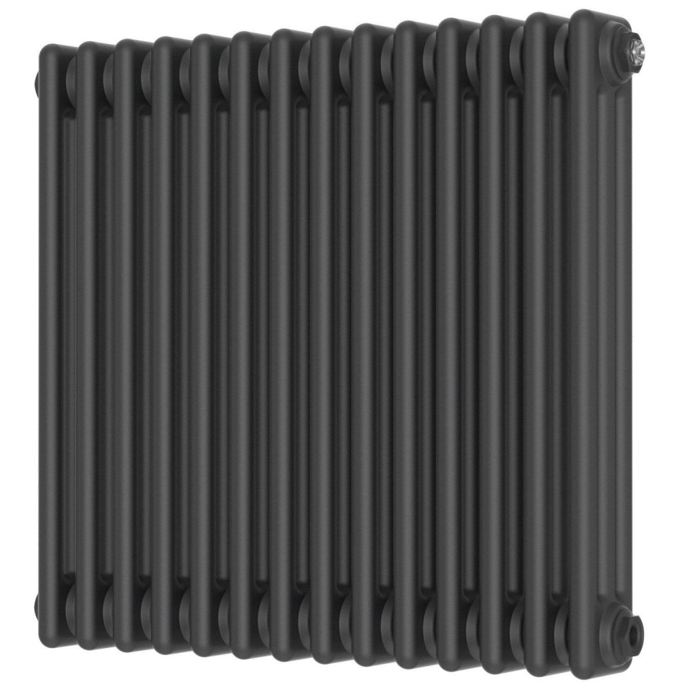 Scudo 600 x 650mm 3 Column Horizontal Radiator in Anthracite