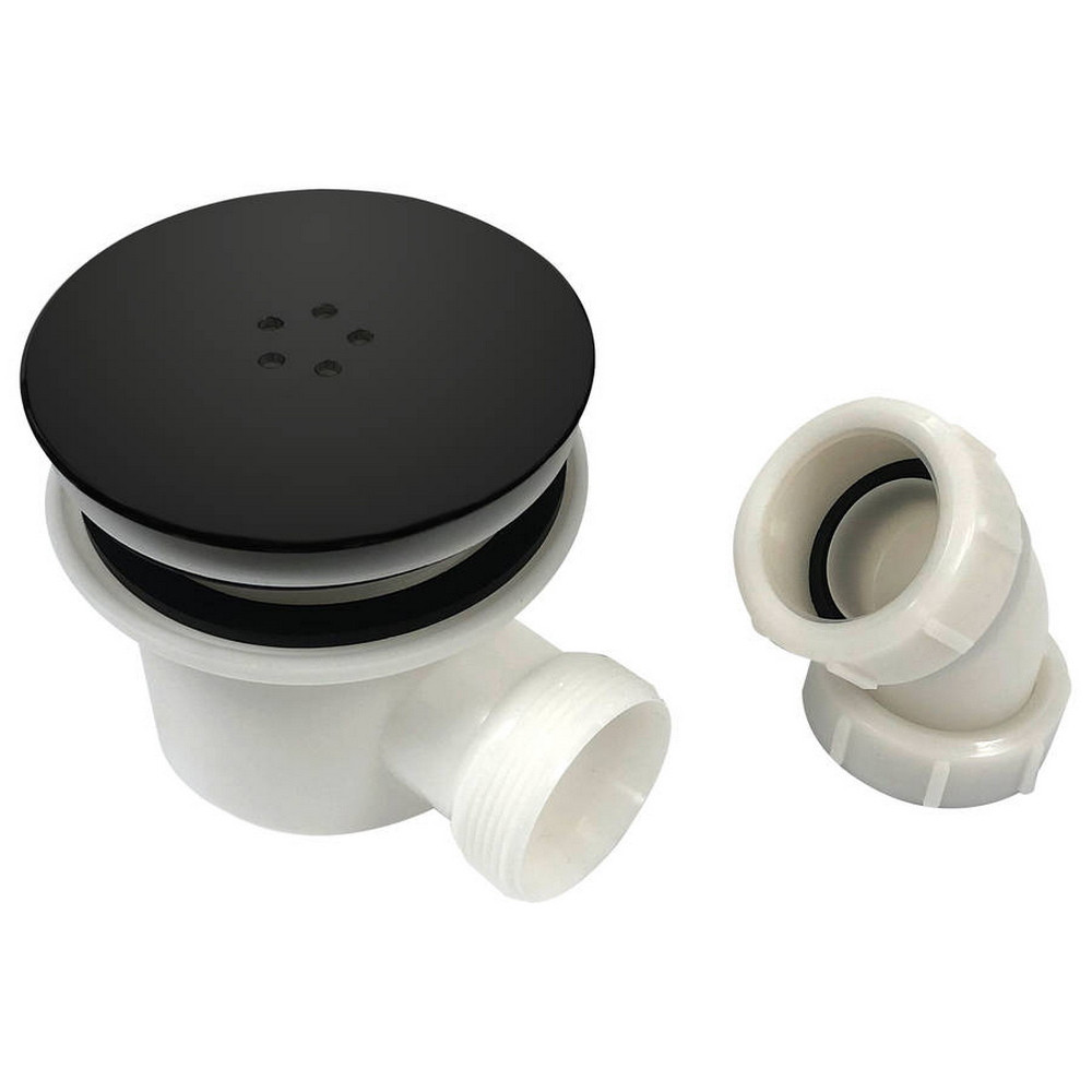 Scudo 90mm Fast Flow Shower Tray Waste with Matt Black Cover