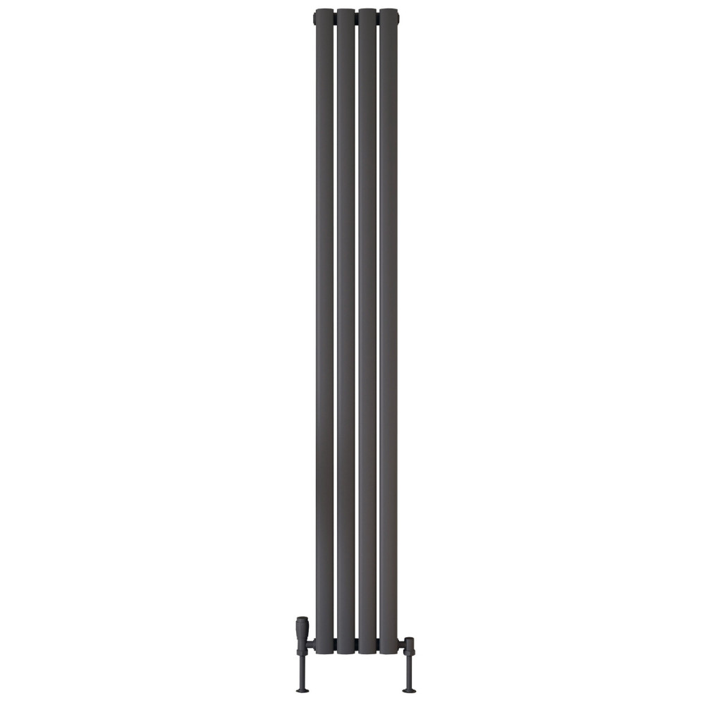 Scudo Apex 1800 x 236mm Vertical Single Designer Radiator in Anthracite