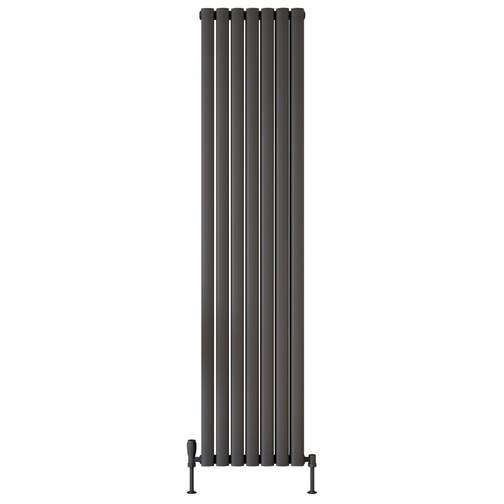 Scudo Apex 1800 x 413mm Vertical Double Designer Radiator in Anthracite