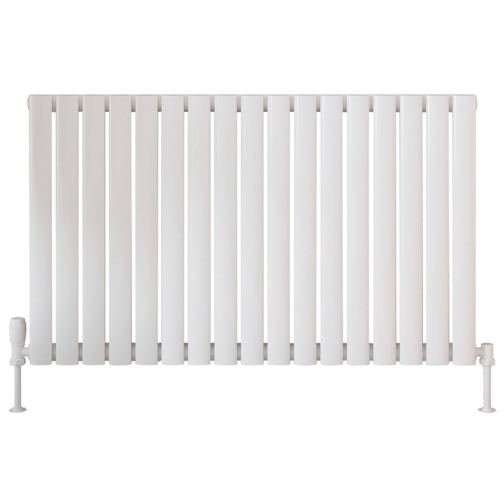 Scudo Apex 600 x 1121mm Horizontal Single Designer Radiator in White