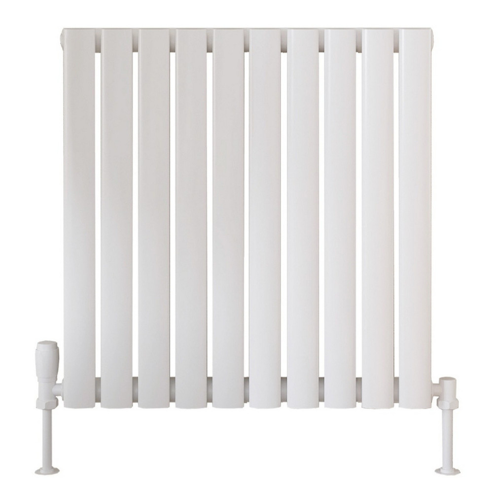 Scudo Apex 600 x 590mm Horizontal Single Designer Radiator in White