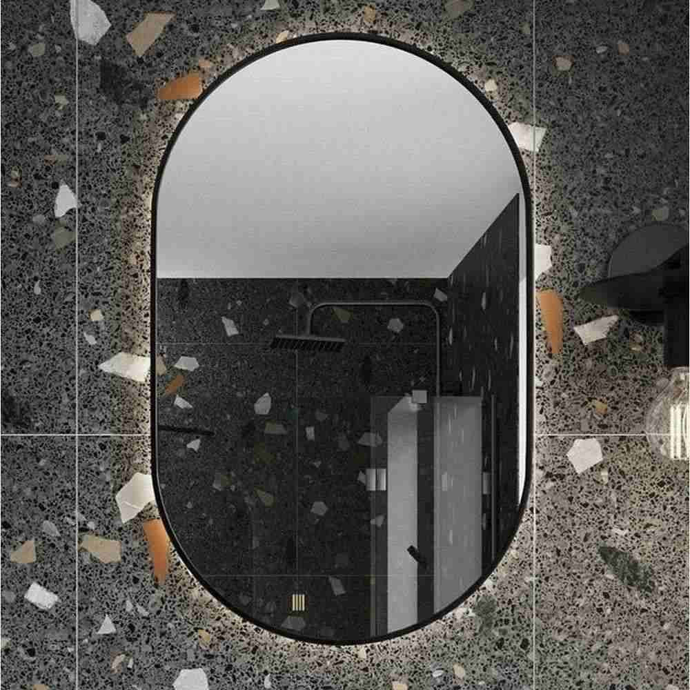 Scudo Aubrey 500 x 800mm LED Mirror in Black