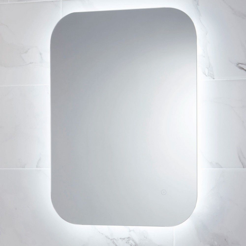 Scudo Aura LED 500 x 700mm Mirror with Demister Pad and Shaver Socket