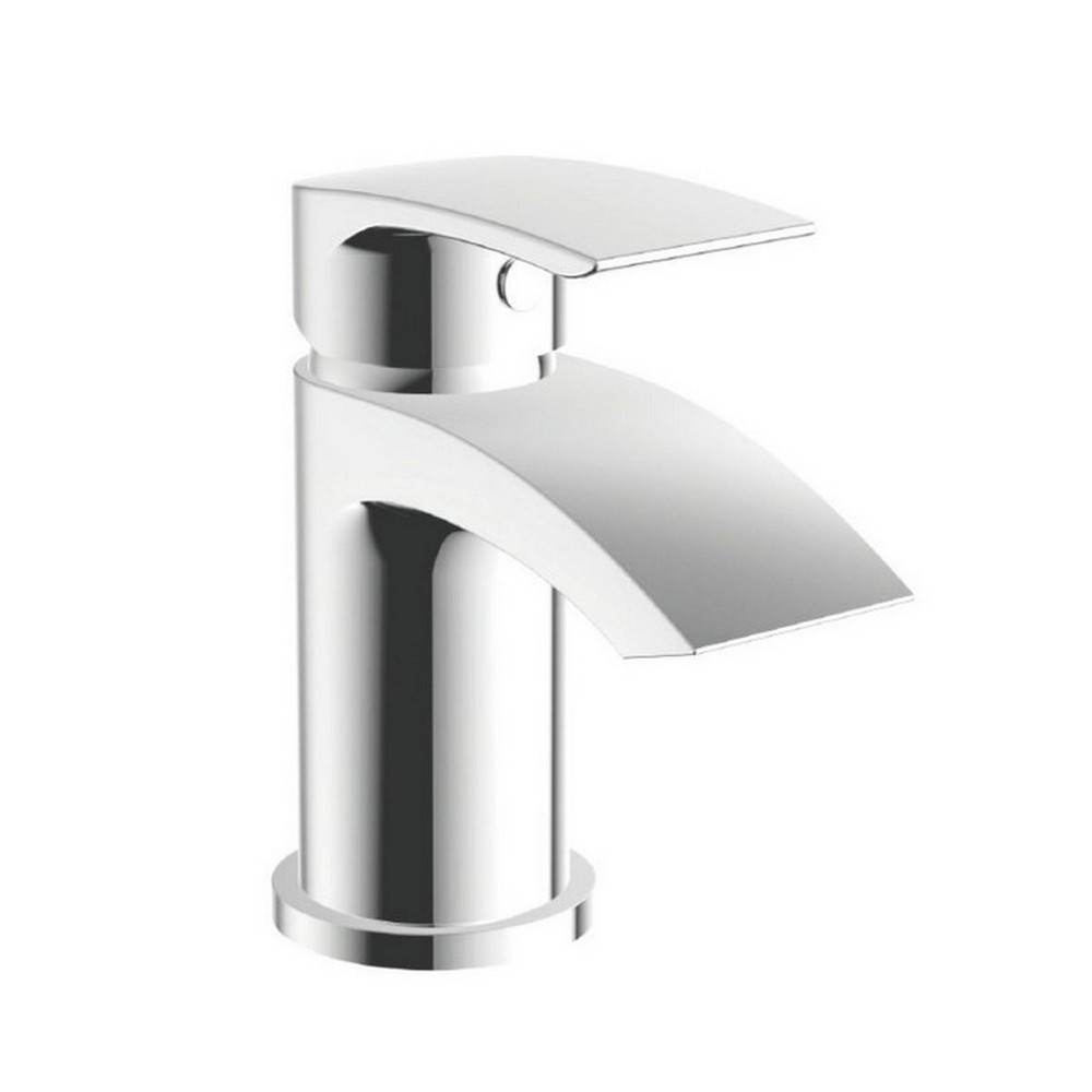 Scudo Belini Mini Mono Basin Mixer with Push Waste in Chrome