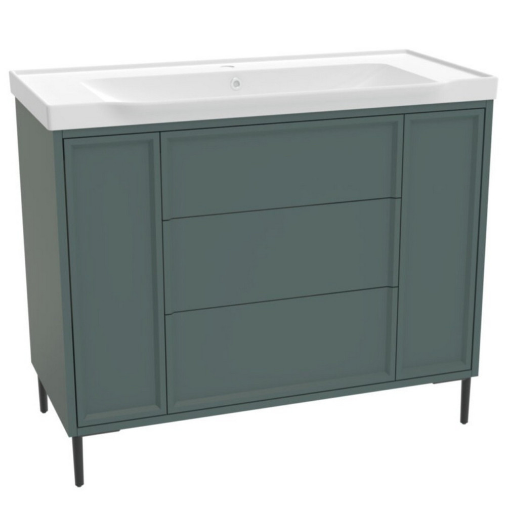 Scudo Bota Freestanding 1000mm Vanity Unit and Basin in Parisian Green