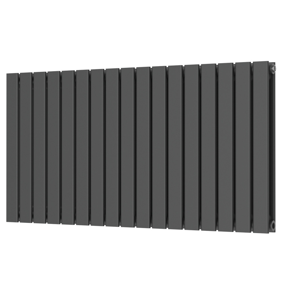 Scudo Bravo 600 x 1158mm Horizontal Double Designer Radiator in Anthracite